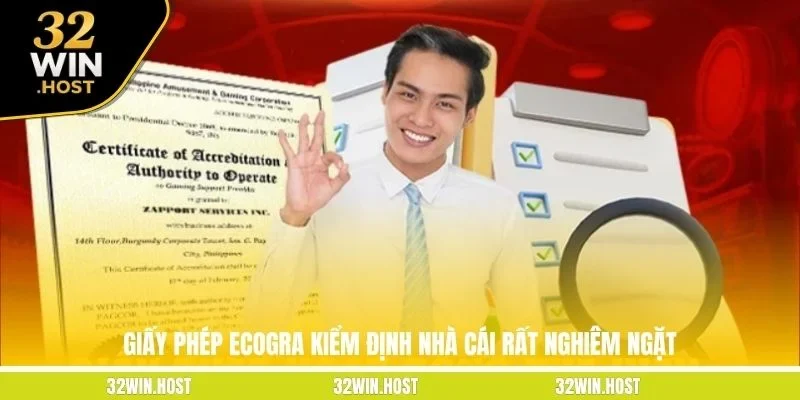 Giấy phép eCOGRA kiểm định nhà cái rất nghiêm ngặt